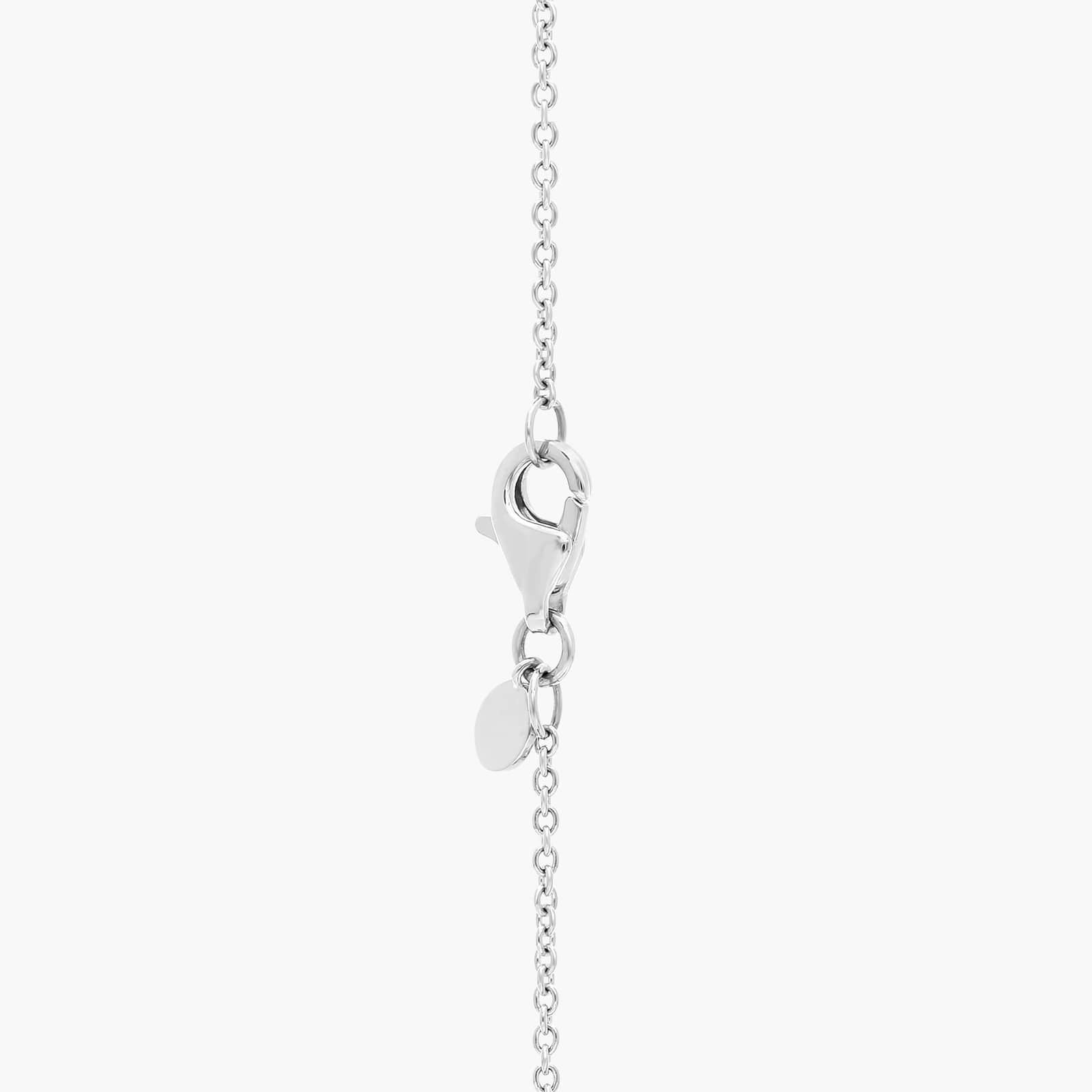 Sterling Silver Teardrop Diamond Station Necklace