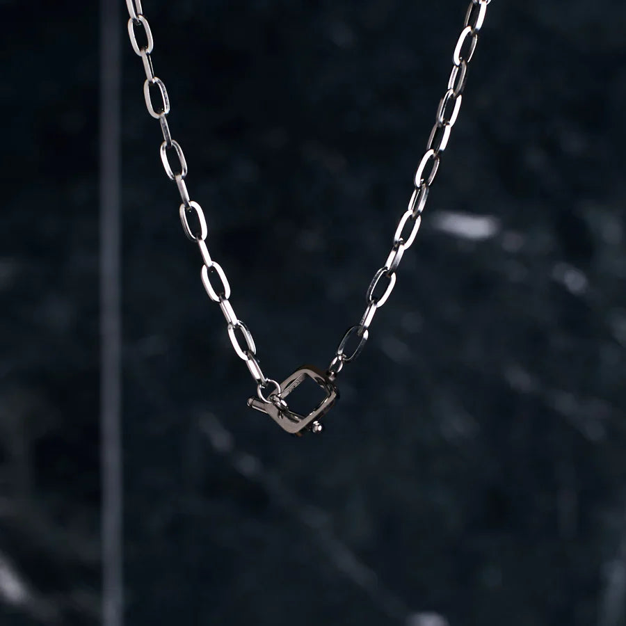 Carave Paris Geometric Link Chain Necklace with Toggle Clasp