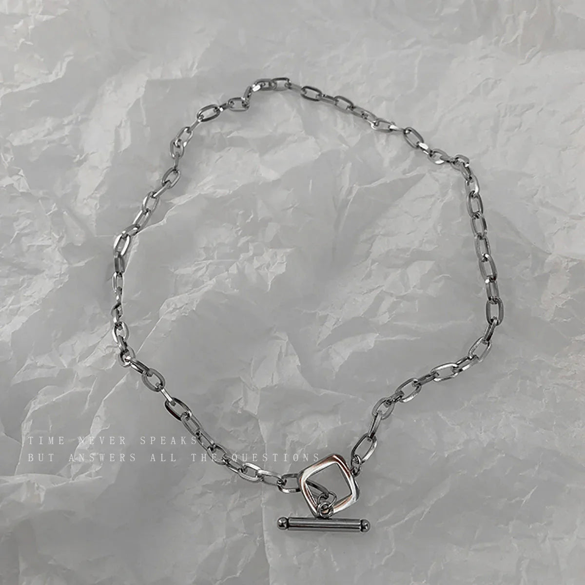 Carave Paris Geometric Link Chain Necklace with Toggle Clasp