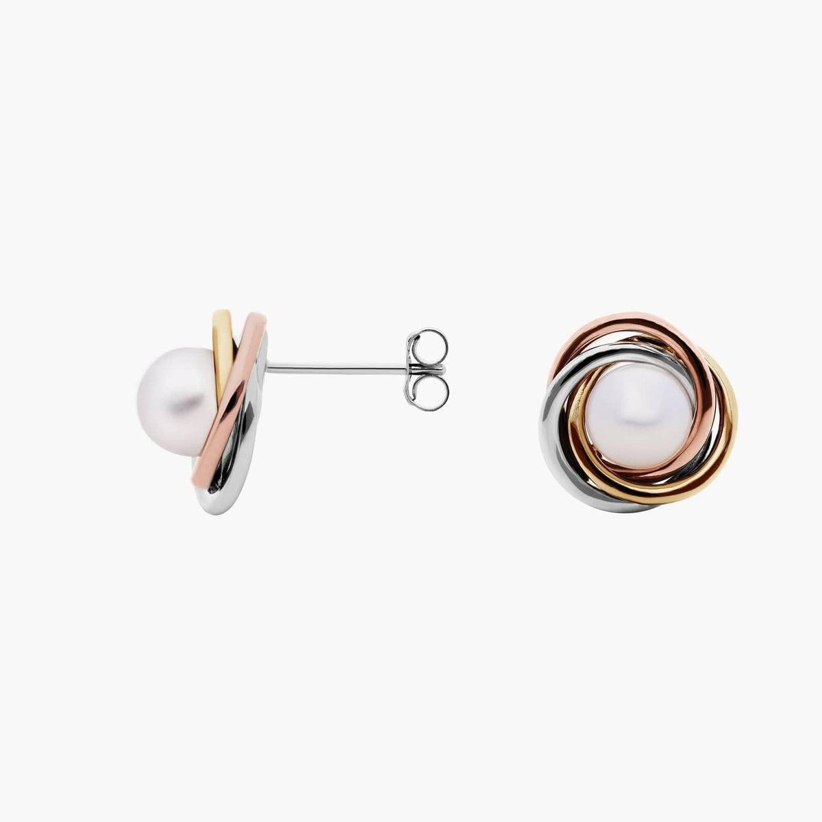 Carave Paris Interlocking Pearl Stud Earrings