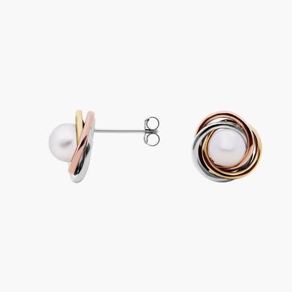 Carave Paris Interlocking Pearl Stud Earrings