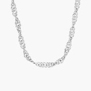 Sterling Silver Twisted Rope Chain Necklace