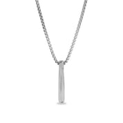 Sterling Silver Minimal Vertical Bar Pendant Necklace