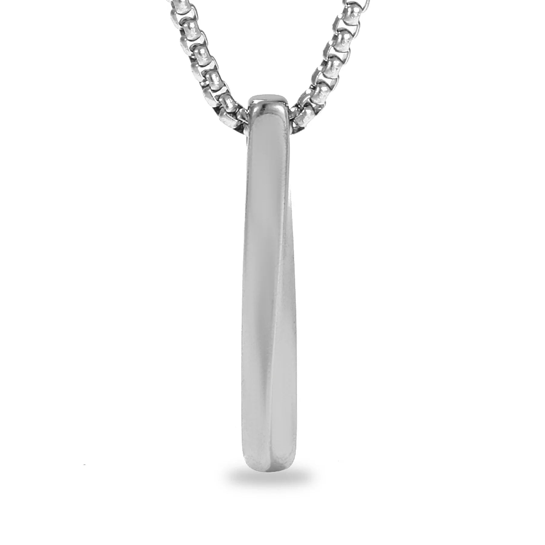 Sterling Silver Minimal Vertical Bar Pendant Necklace