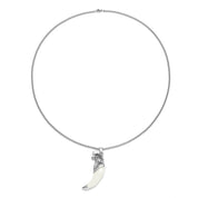 Sterling Silver Wolf Fang Pendant Necklace