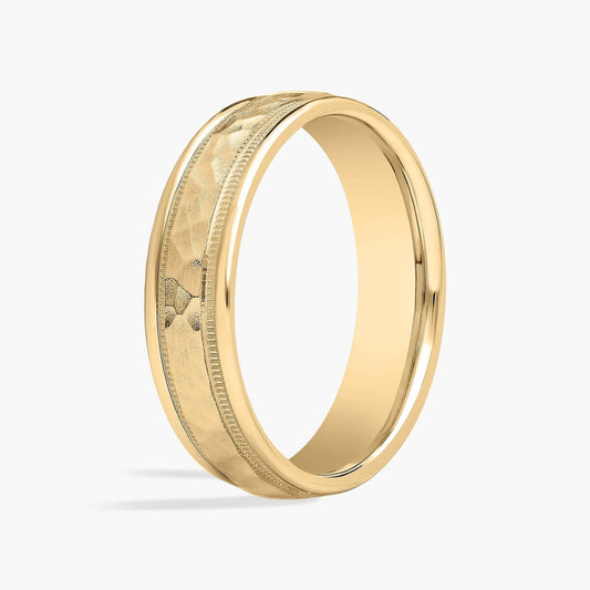 Carave Paris Gold Hammered Finish Band Ring
