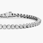 Women’s 925 Sterling Silver Diamond Tennis Bracelet  Classic Elegant Design