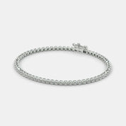 Women’s 925 Sterling Silver Diamond Tennis Bracelet with Timeless Elegance