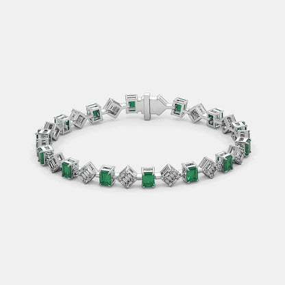 Carave Paris Emerald Square Tennis Bracelet