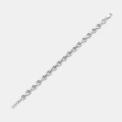 Women’s 925 Sterling Silver Infinity Link Chain Bracelet  Elegant Minimal Style